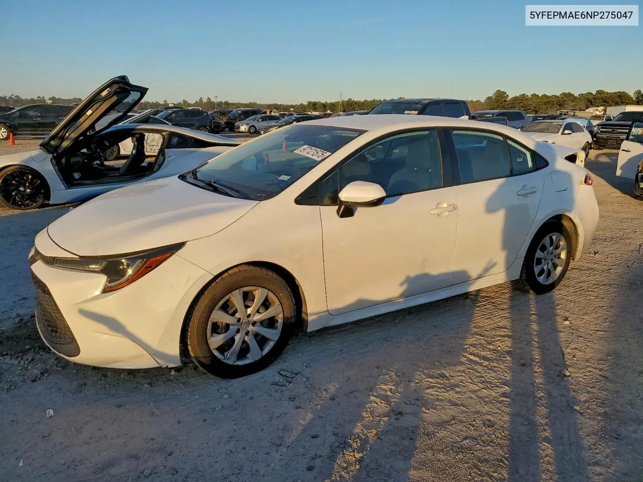 5YFEPMAE6NP275047 2022 Toyota Corolla Le