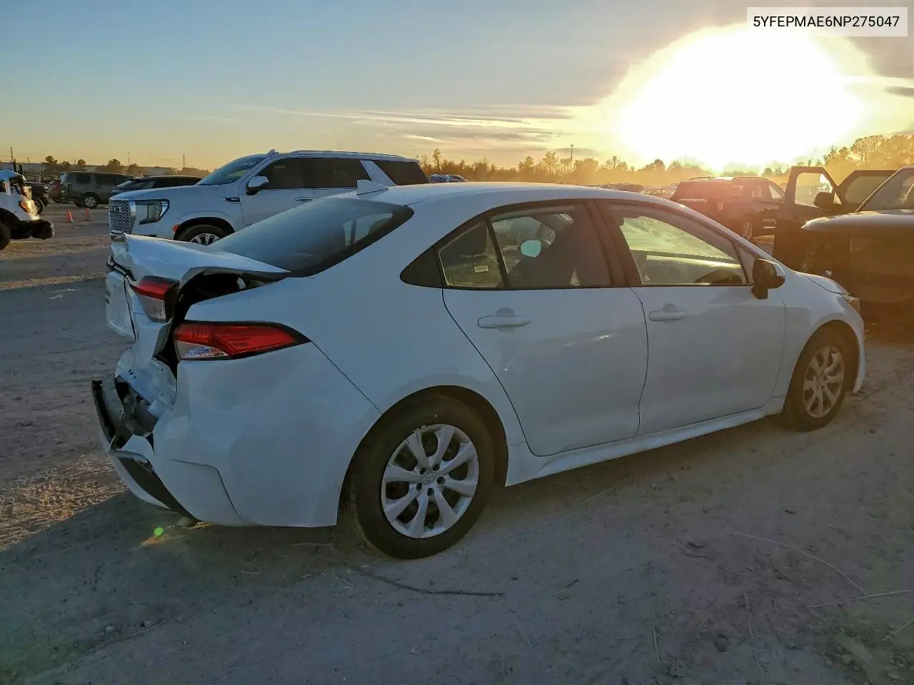 5YFEPMAE6NP275047 2022 Toyota Corolla Le