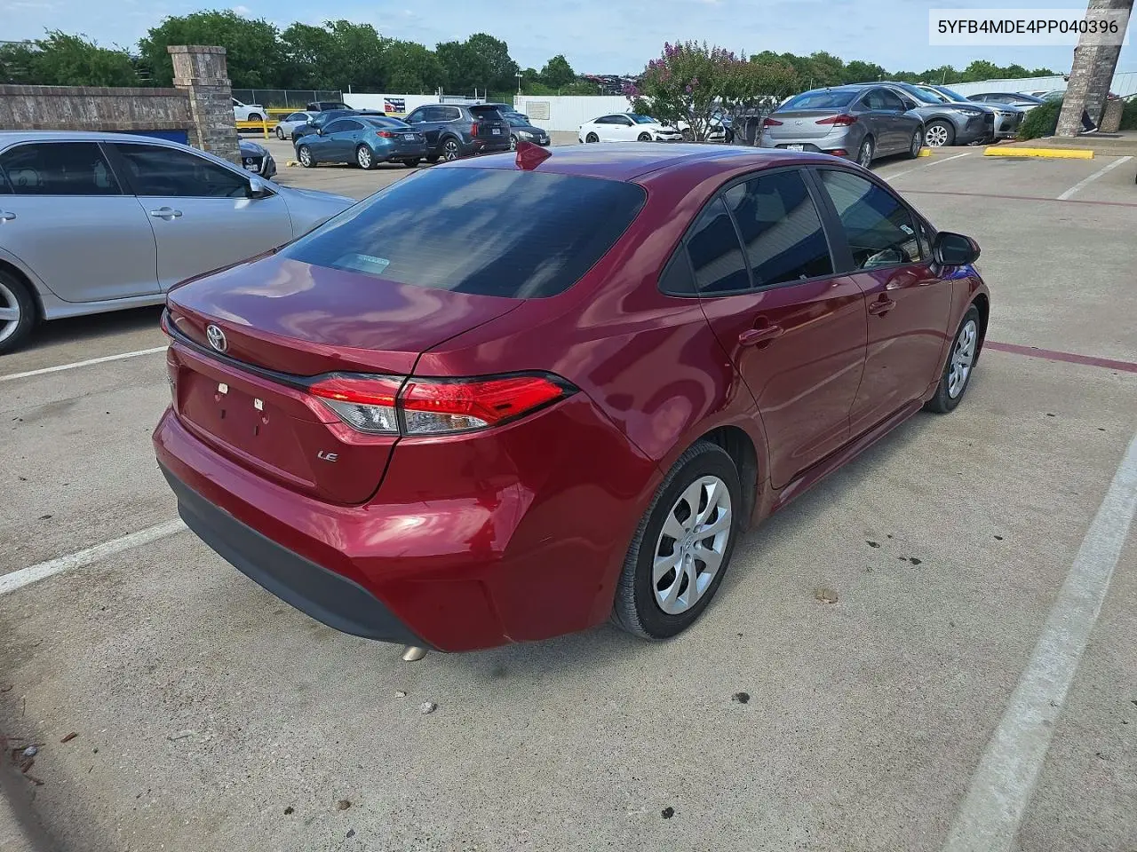 5YFB4MDE4PP040396 2023 Toyota Corolla Le