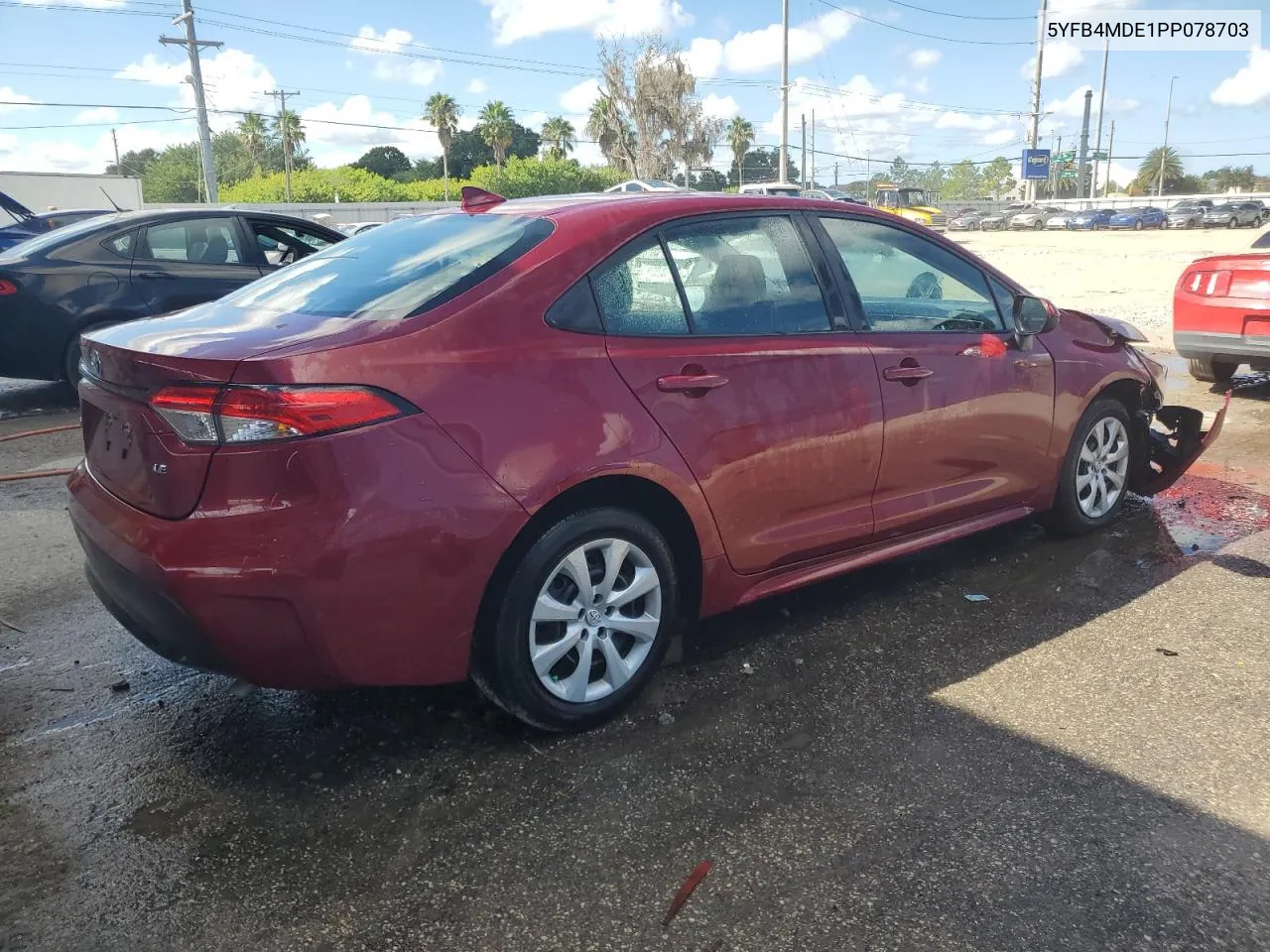 2023 Toyota Corolla Le VIN: 5YFB4MDE1PP078703 Lot: 72797574