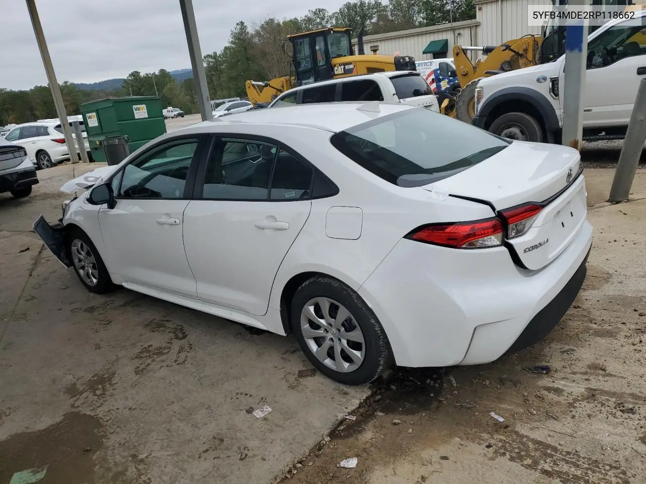 5YFB4MDE2RP118662 2024 Toyota Corolla Le