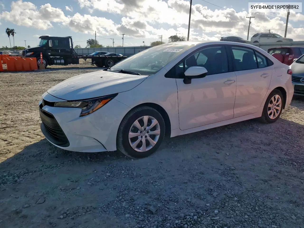 5YFB4MDE1RP098842 2024 Toyota Corolla Le