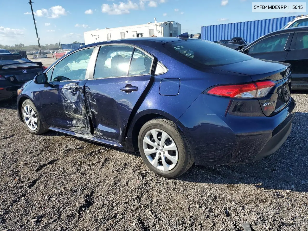 5YFB4MDE9RP115645 2024 Toyota Corolla Le