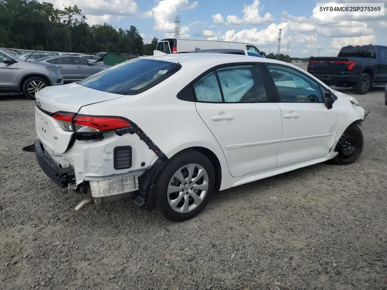 5YFB4MDE2SP275369 2025 Toyota Corolla Le