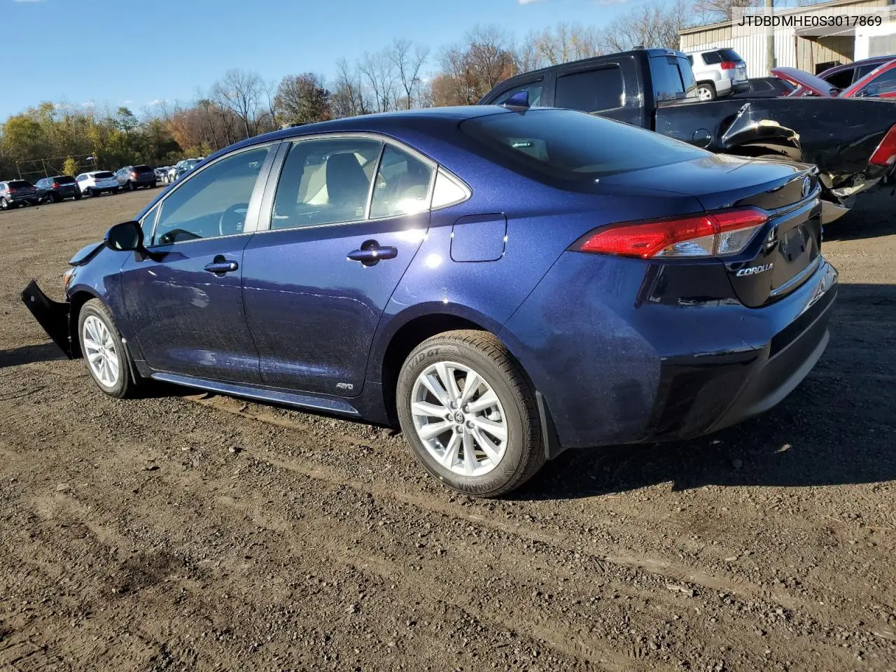JTDBDMHE0S3017869 2025 Toyota Corolla Le