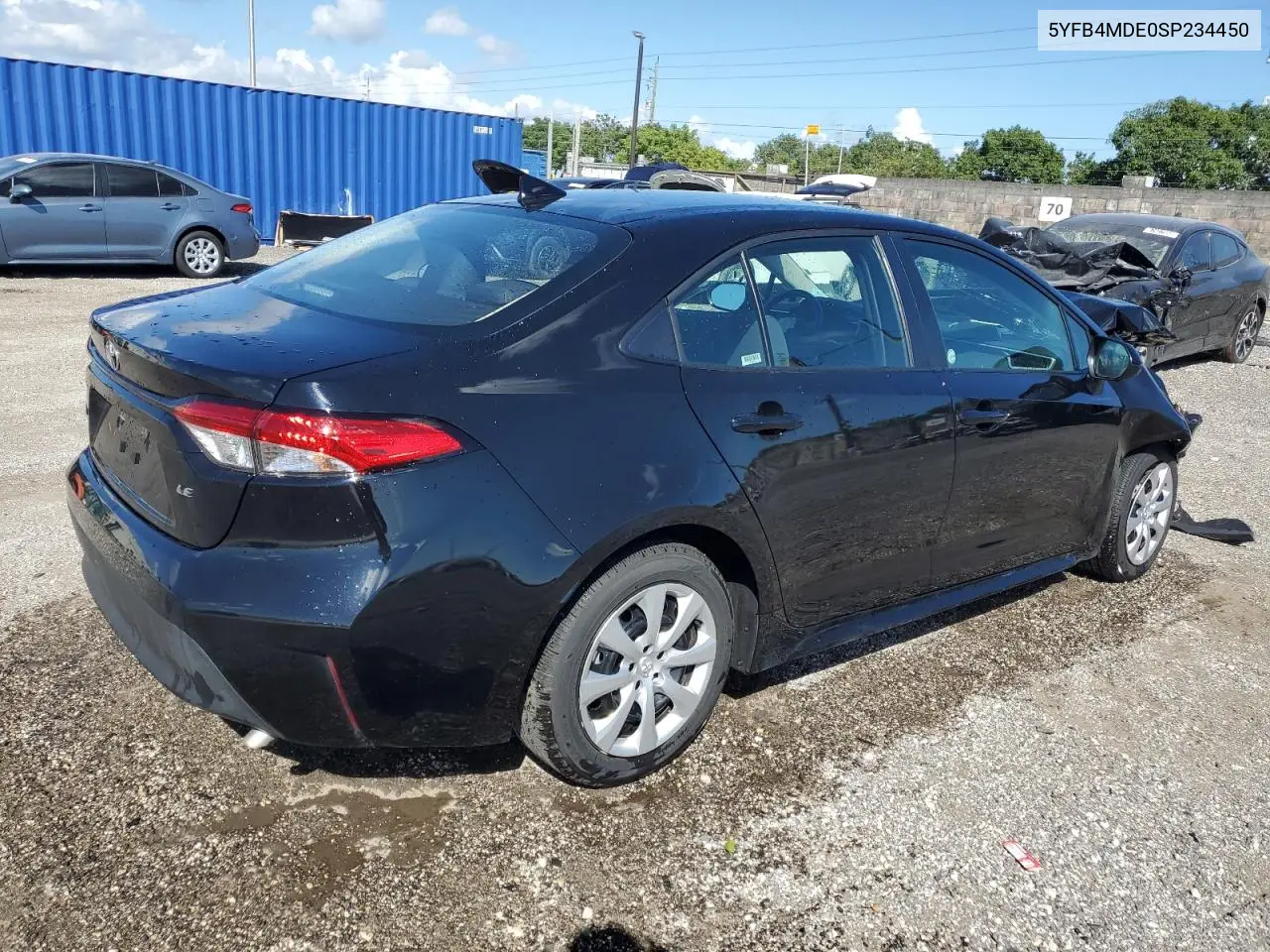5YFB4MDE0SP234450 2025 Toyota Corolla Le