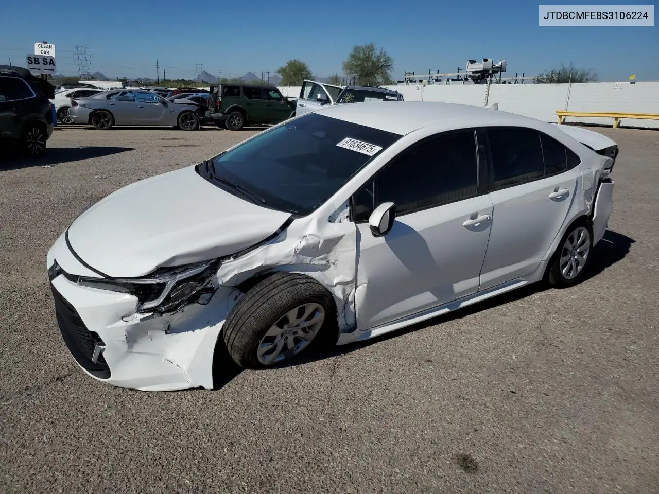 JTDBCMFE8S3106224 2025 Toyota Corolla Le