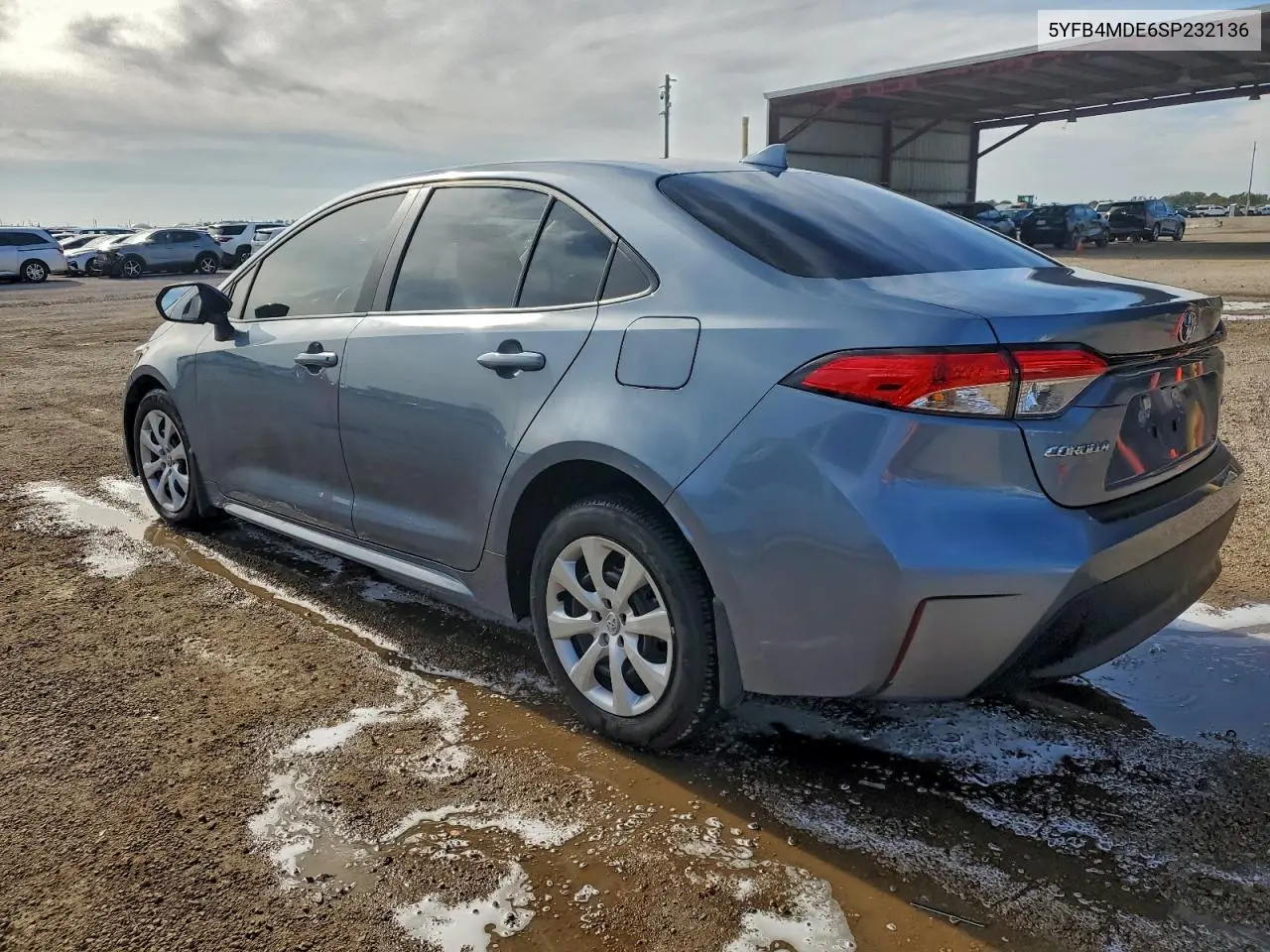 5YFB4MDE6SP232136 2025 Toyota Corolla Le