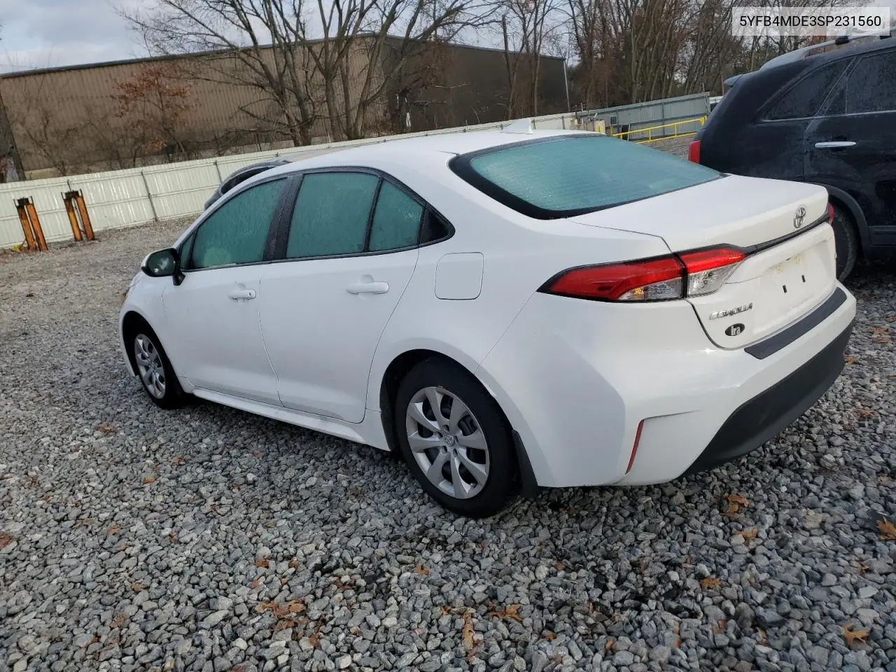 5YFB4MDE3SP231560 2025 Toyota Corolla Le