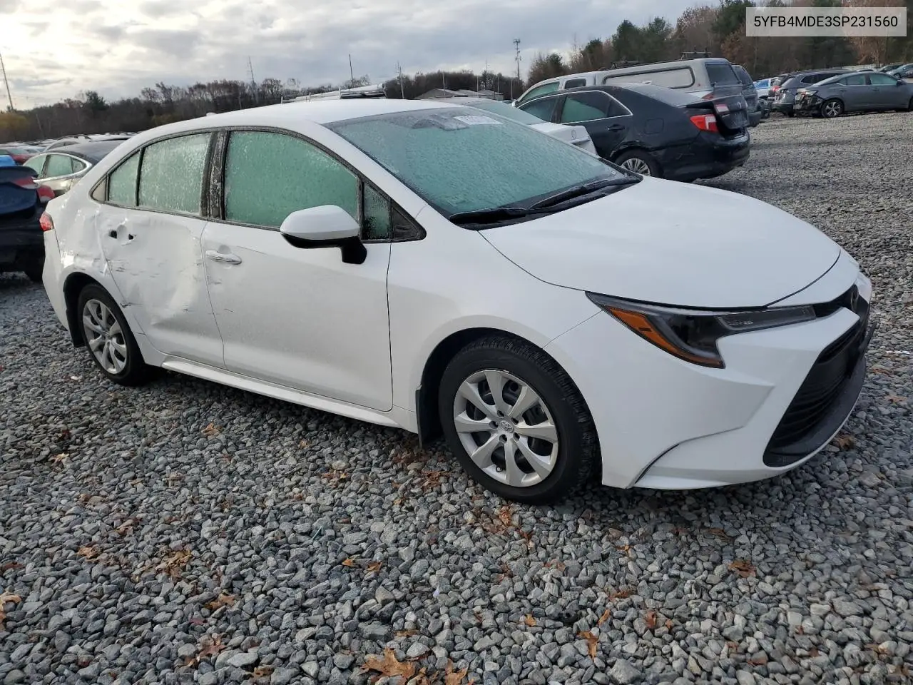 5YFB4MDE3SP231560 2025 Toyota Corolla Le