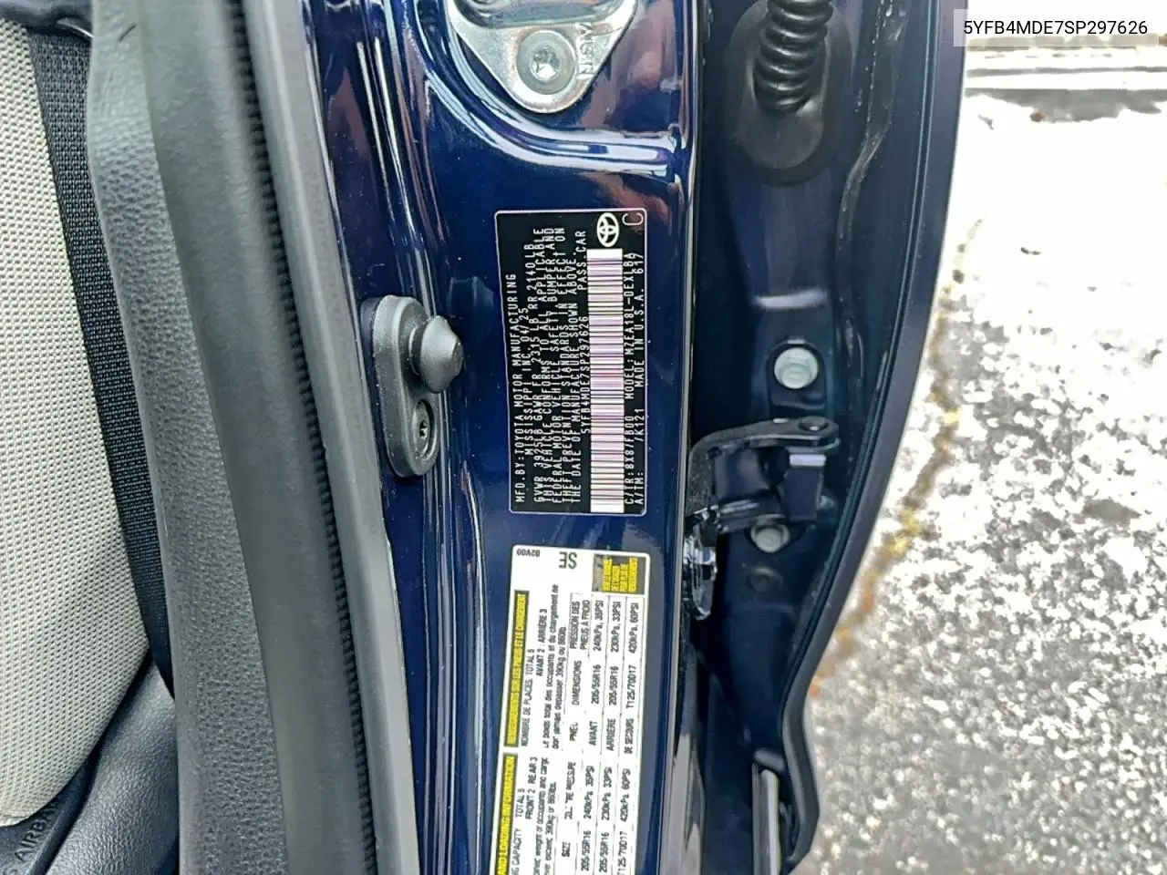 5YFB4MDE7SP297626 2025 Toyota Corolla Le