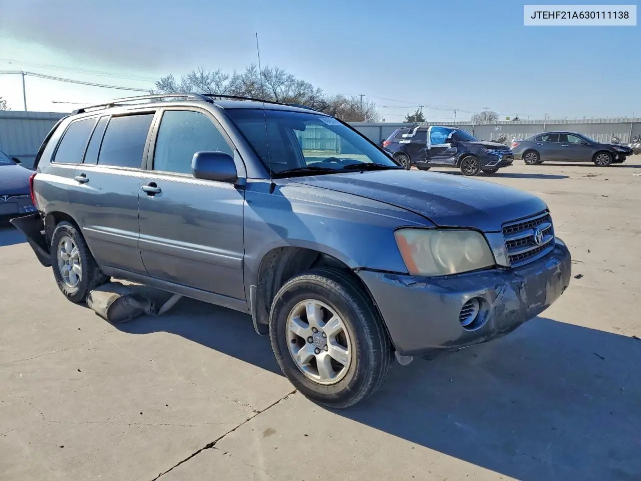 JTEHF21A630111138 2003 Toyota Highlander Limited