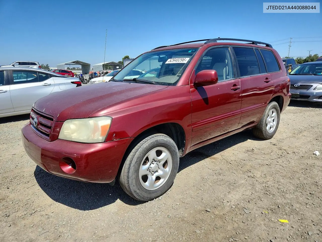 2004 Toyota Highlander Base VIN: JTEDD21A440088044 Lot: 52940296