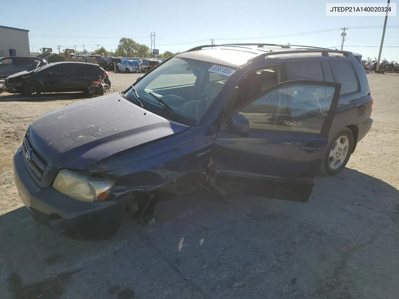 JTEDP21A140020324 2004 Toyota Highlander Base