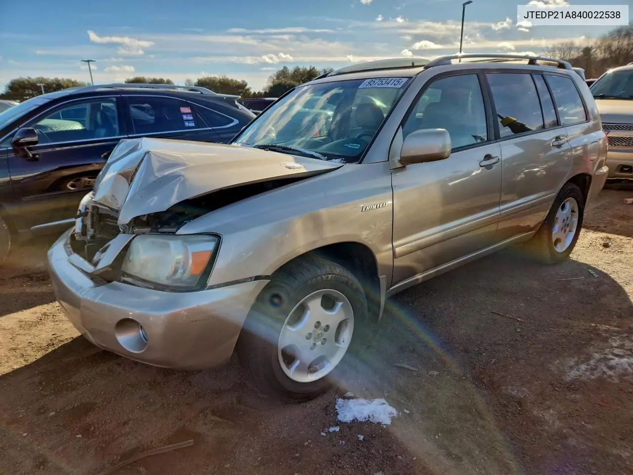 JTEDP21A840022538 2004 Toyota Highlander Base