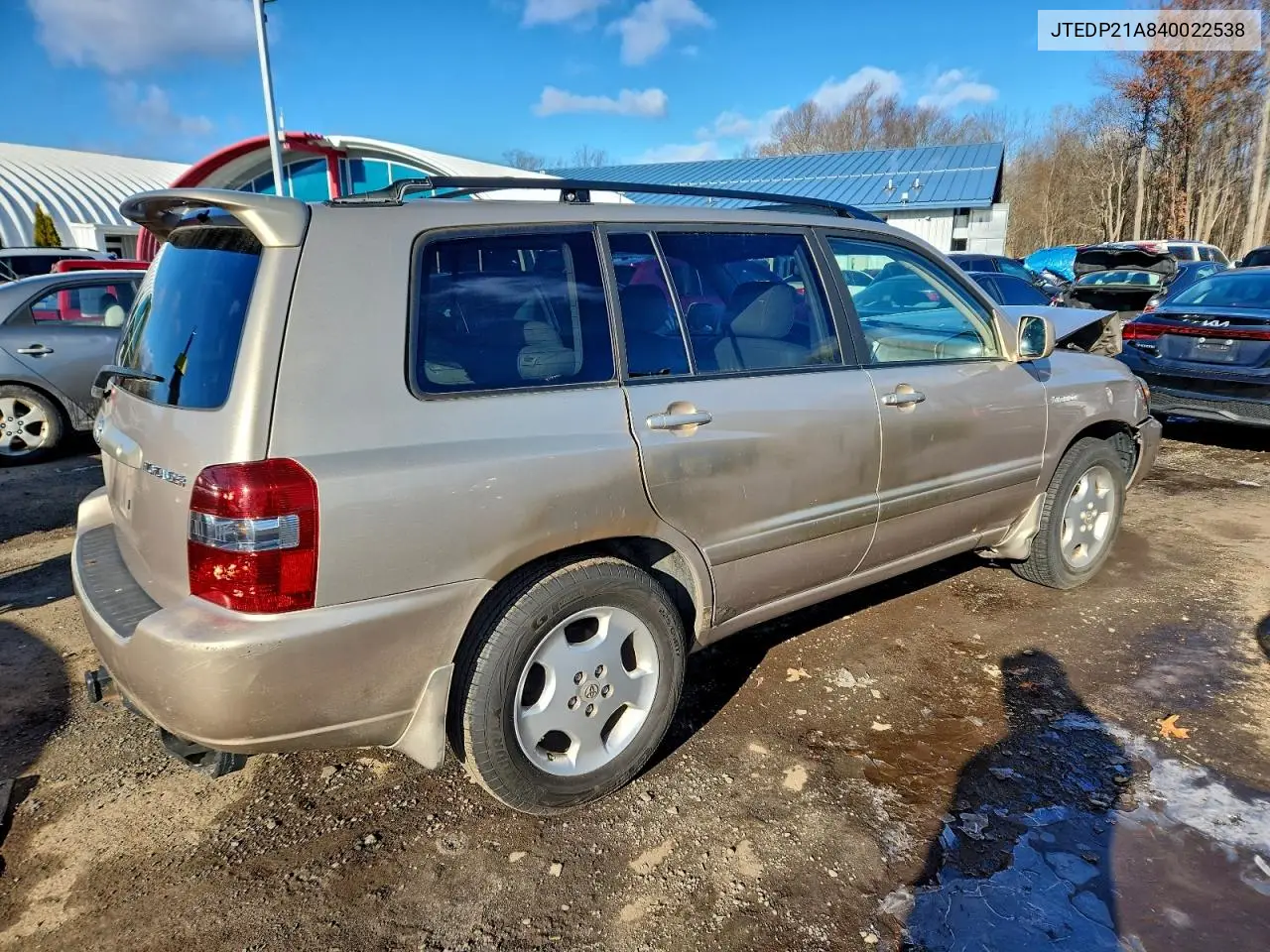 JTEDP21A840022538 2004 Toyota Highlander Base