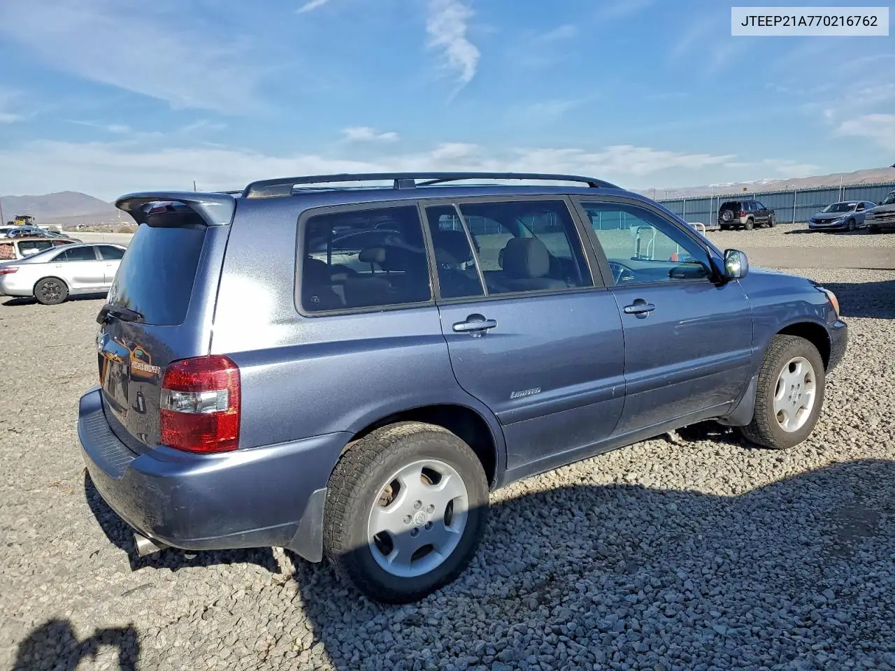 JTEEP21A770216762 2007 Toyota Highlander Sport