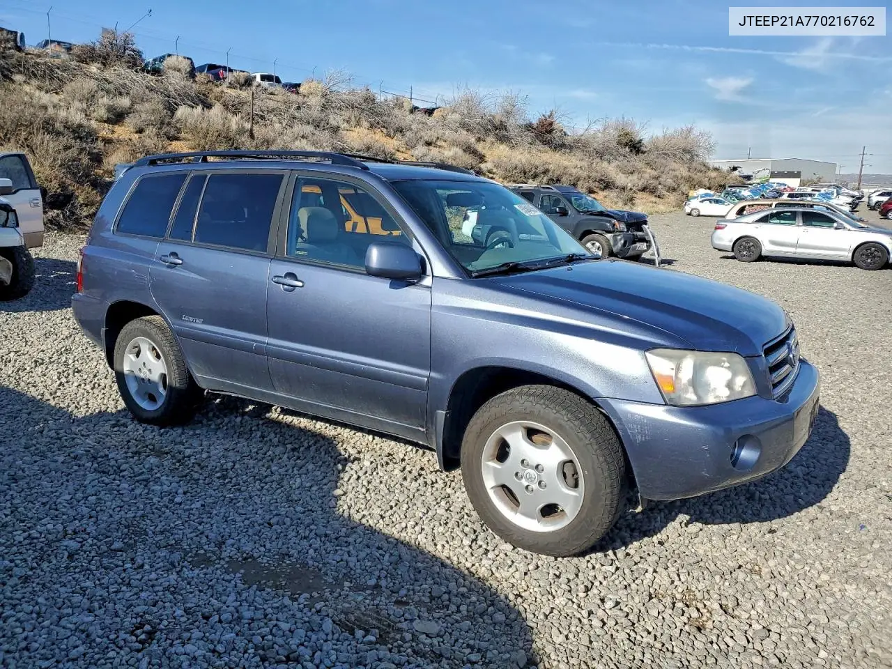 JTEEP21A770216762 2007 Toyota Highlander Sport