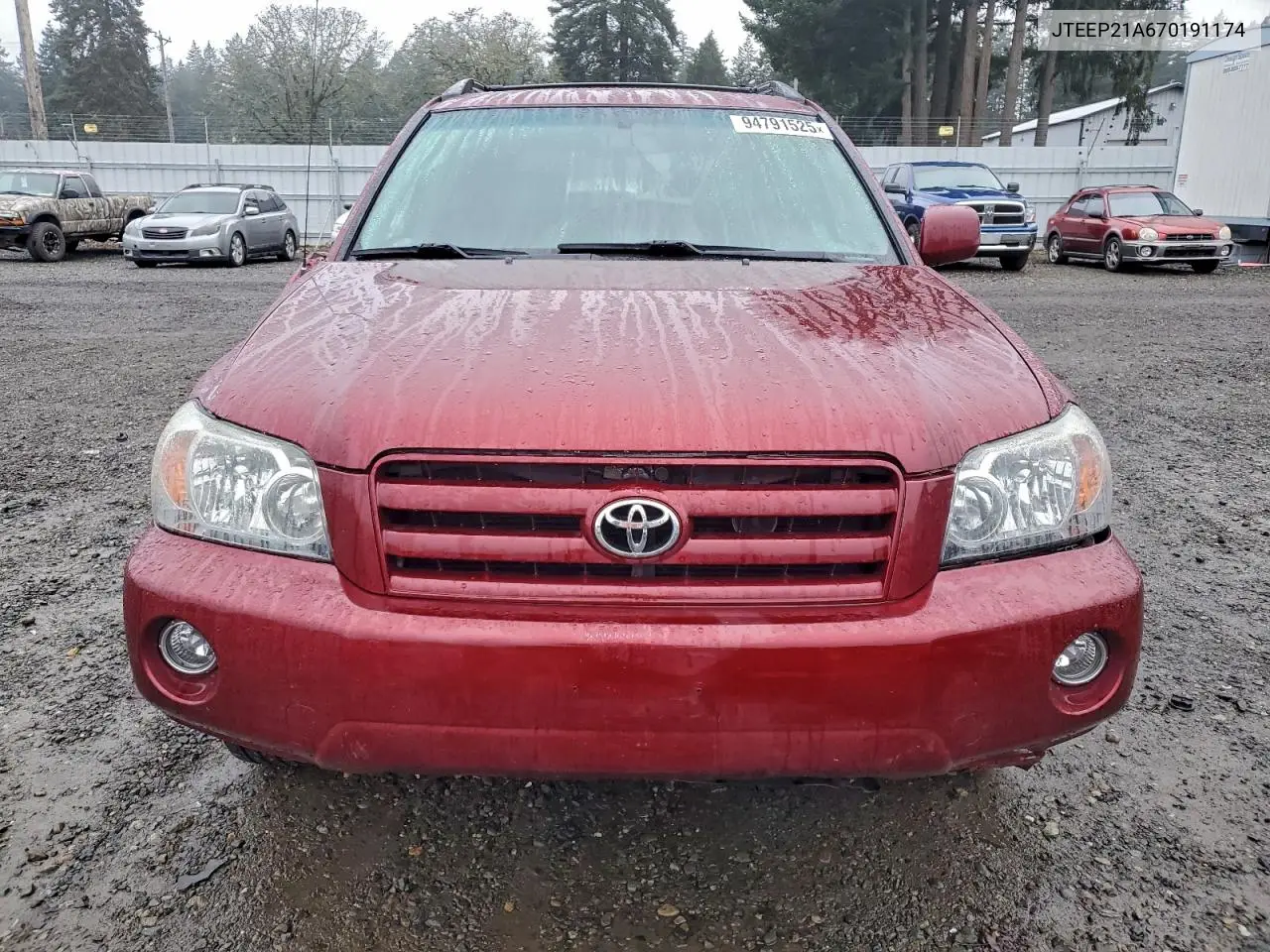 JTEEP21A670191174 2007 Toyota Highlander Sport