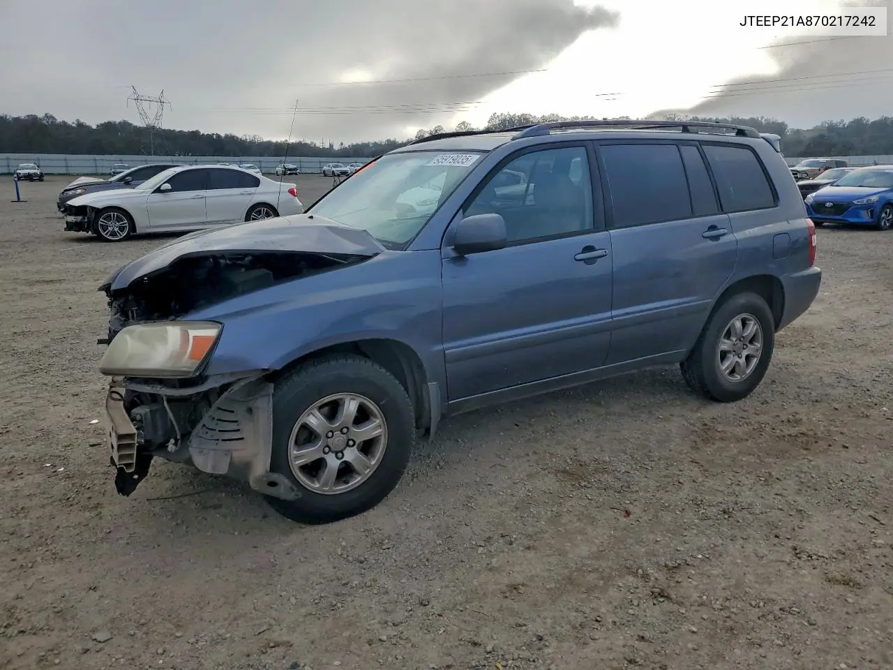 JTEEP21A870217242 2007 Toyota Highlander Sport