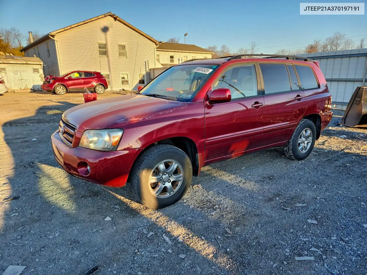 JTEEP21A370197191 2007 Toyota Highlander Sport