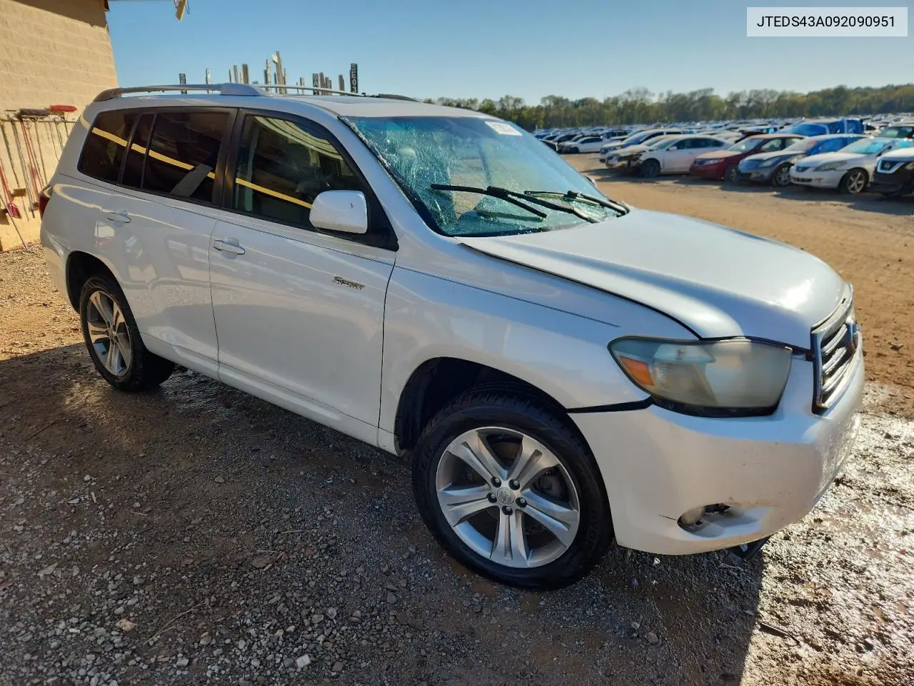 JTEDS43A092090951 2009 Toyota Highlander Sport