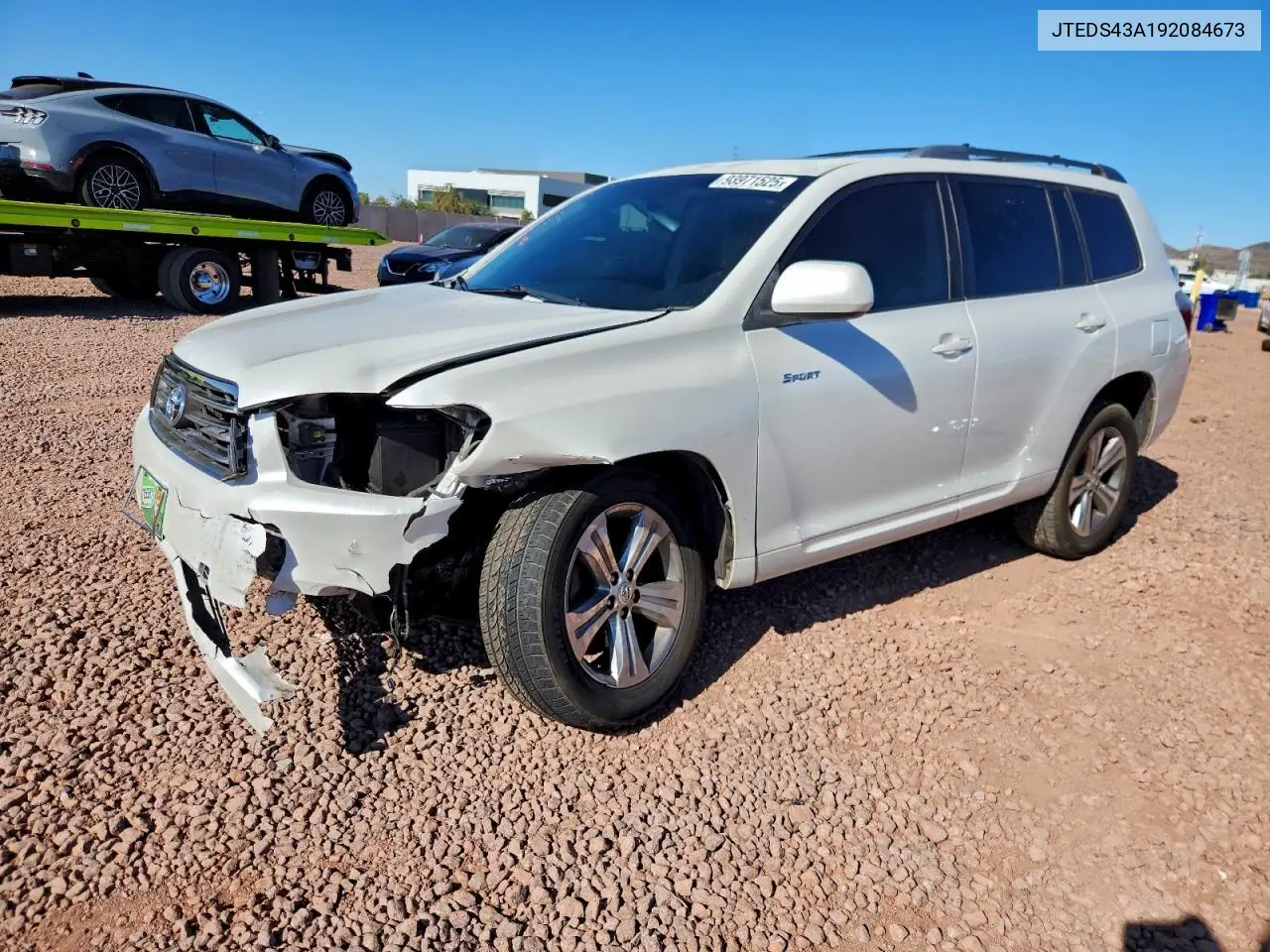 JTEDS43A192084673 2009 Toyota Highlander Sport