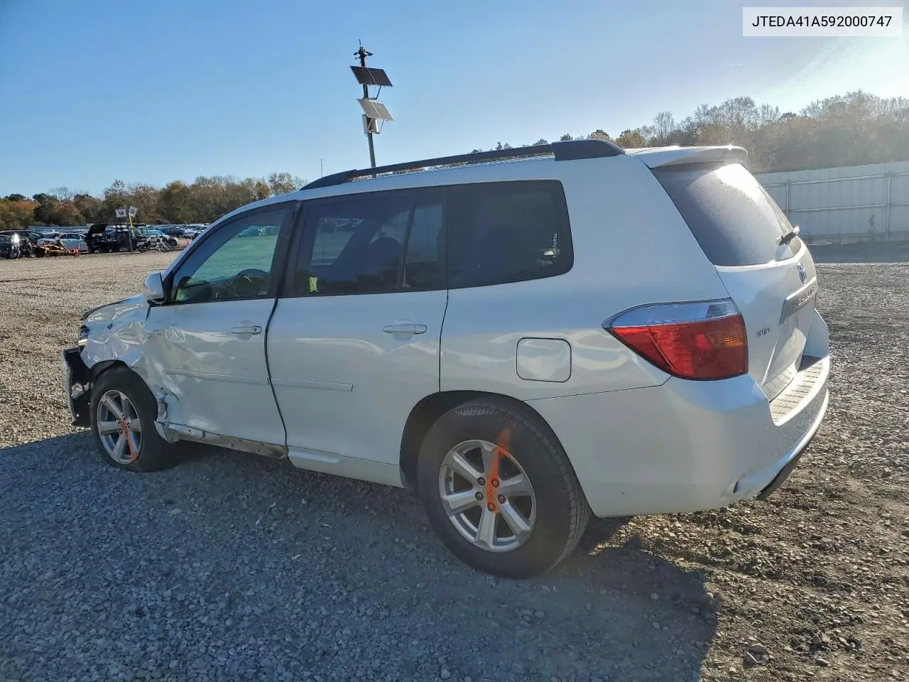 JTEDA41A592000747 2009 Toyota Highlander