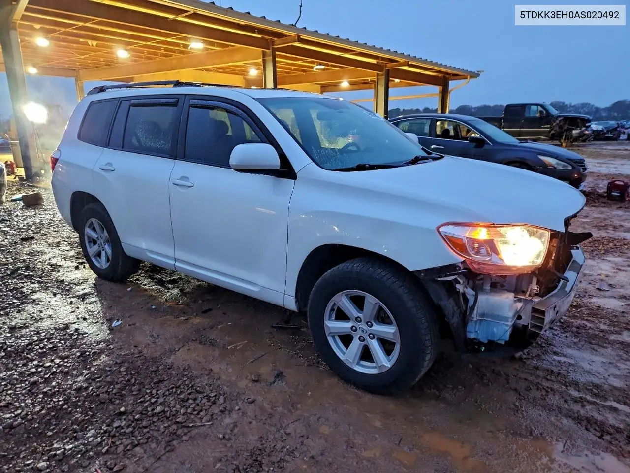 5TDKK3EH0AS020492 2010 Toyota Highlander Se