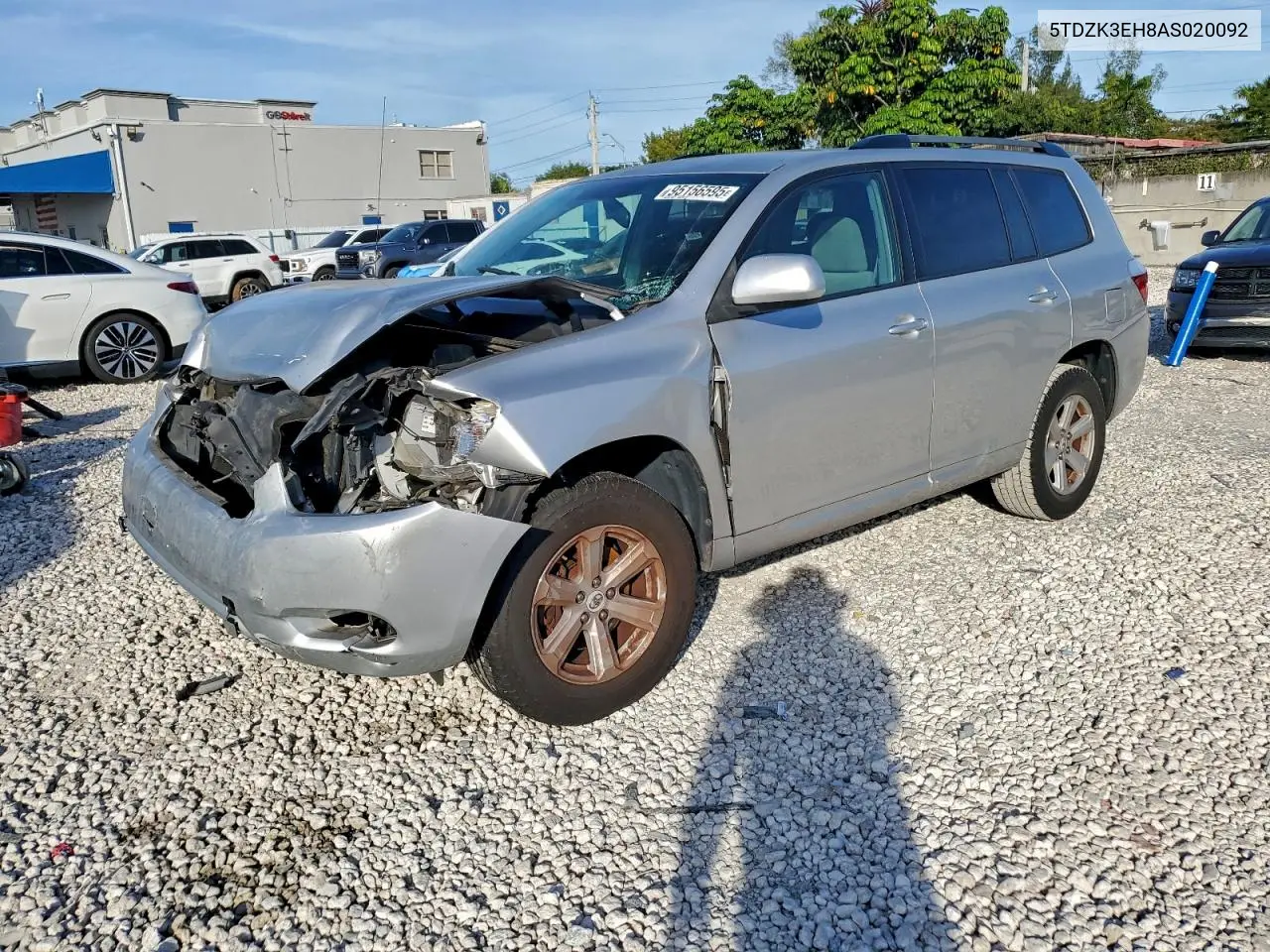 5TDZK3EH8AS020092 2010 Toyota Highlander
