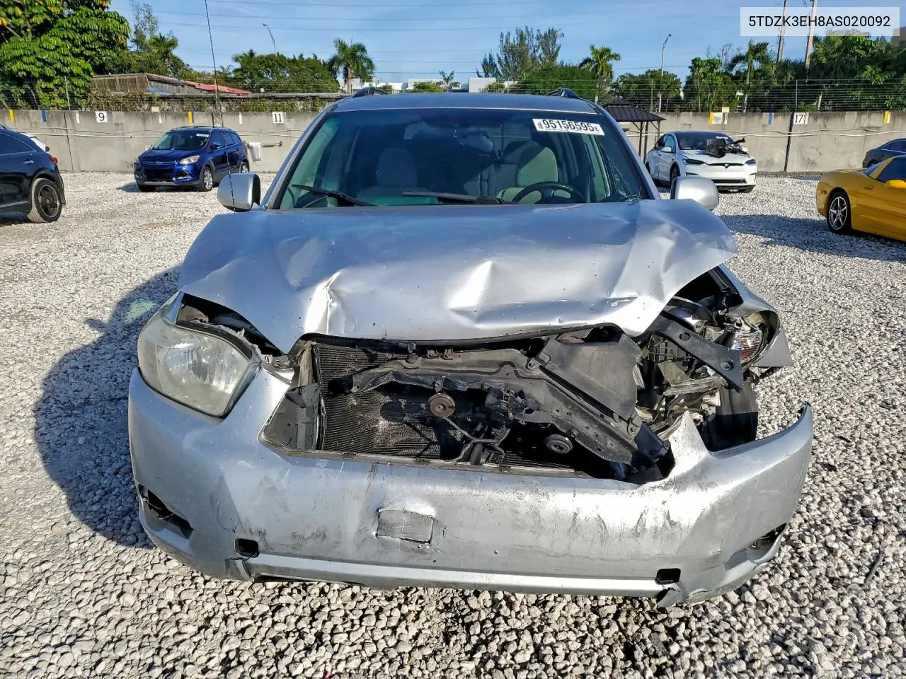5TDZK3EH8AS020092 2010 Toyota Highlander