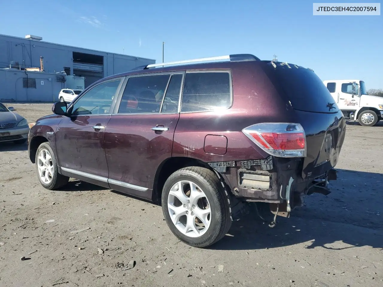 JTEDC3EH4C2007594 2012 Toyota Highlander Hybrid Limited
