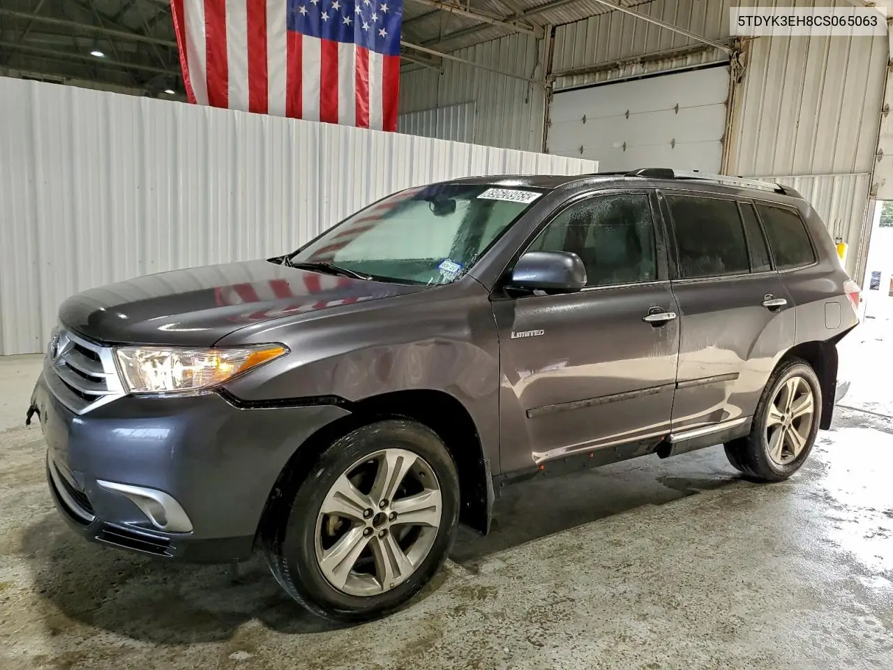 5TDYK3EH8CS065063 2012 Toyota Highlander Limited