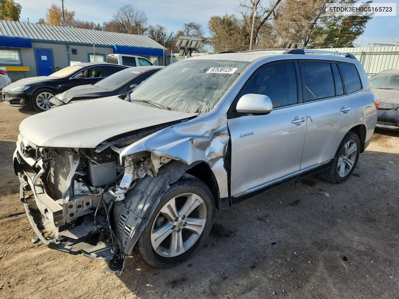 5TDDK3EH0CS165723 2012 Toyota Highlander Limited