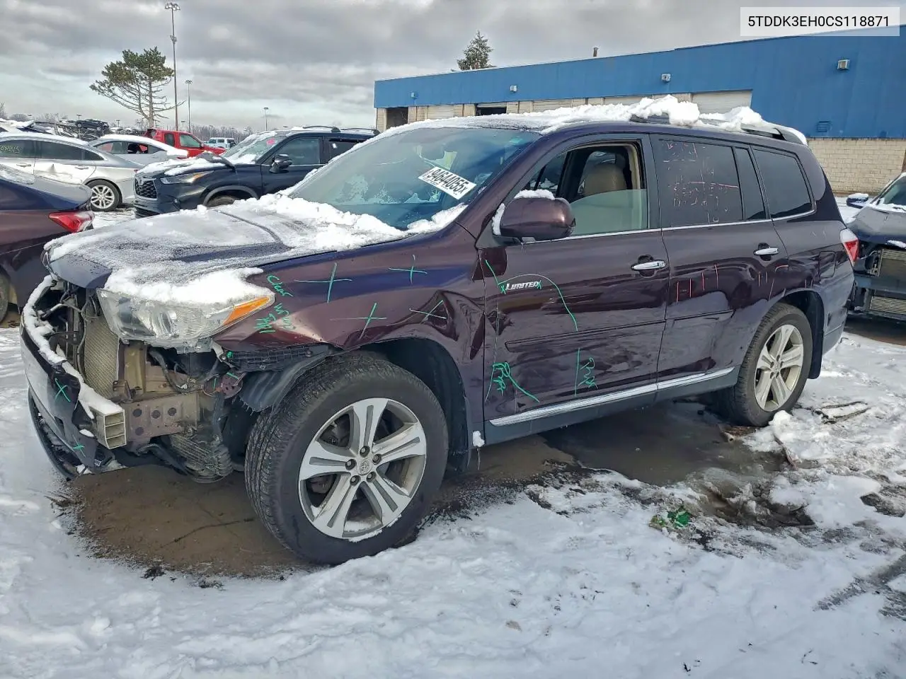 5TDDK3EH0CS118871 2012 Toyota Highlander Limited