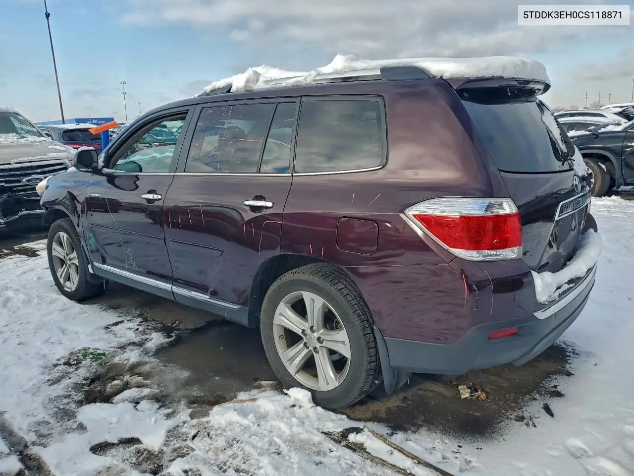 5TDDK3EH0CS118871 2012 Toyota Highlander Limited