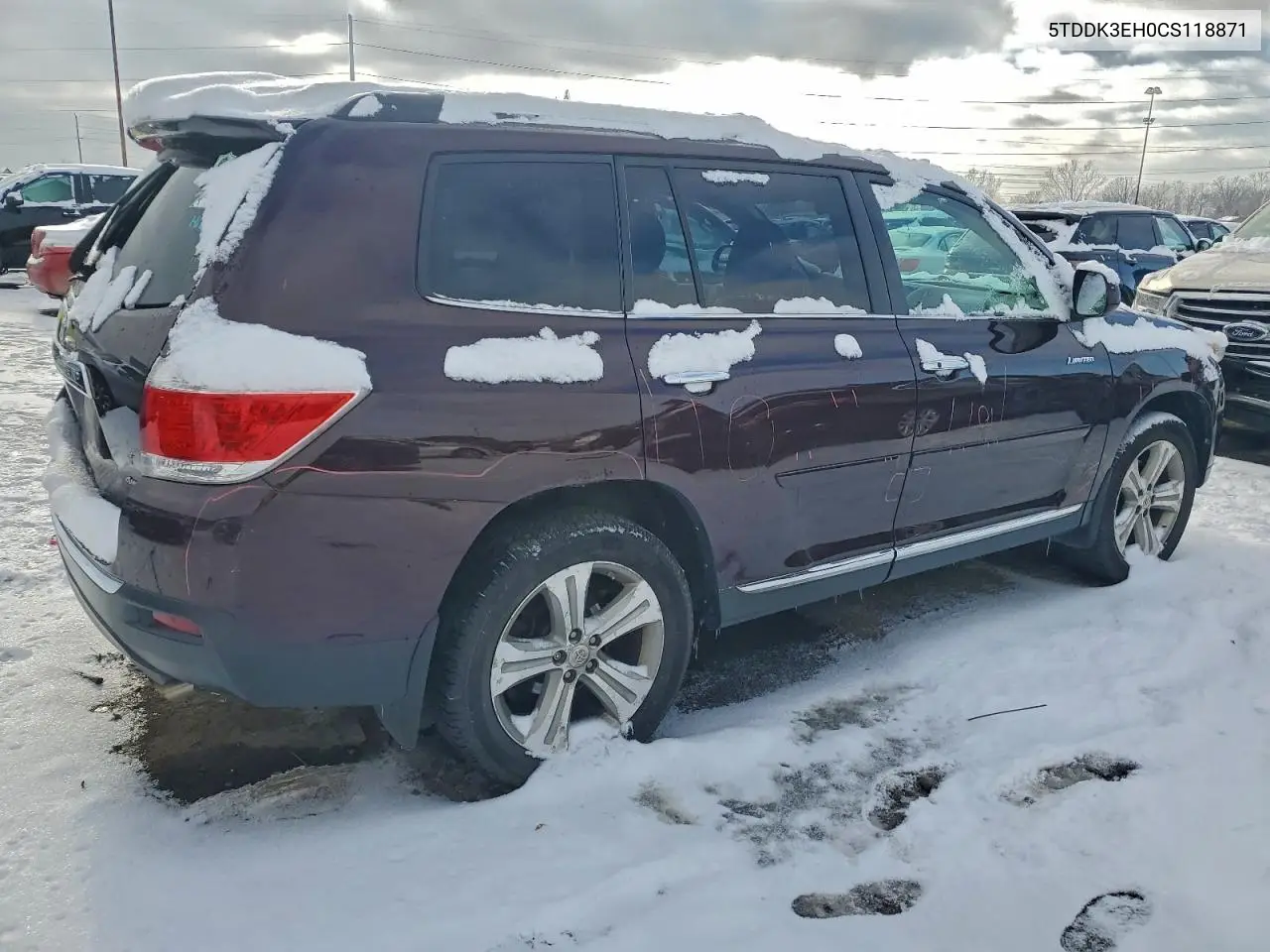 5TDDK3EH0CS118871 2012 Toyota Highlander Limited