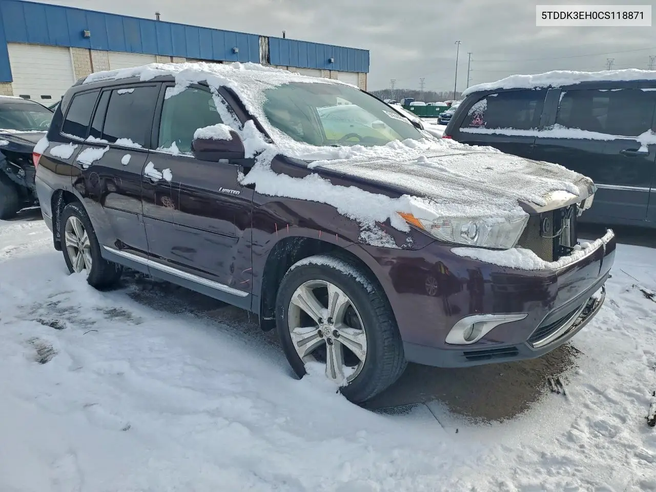 5TDDK3EH0CS118871 2012 Toyota Highlander Limited
