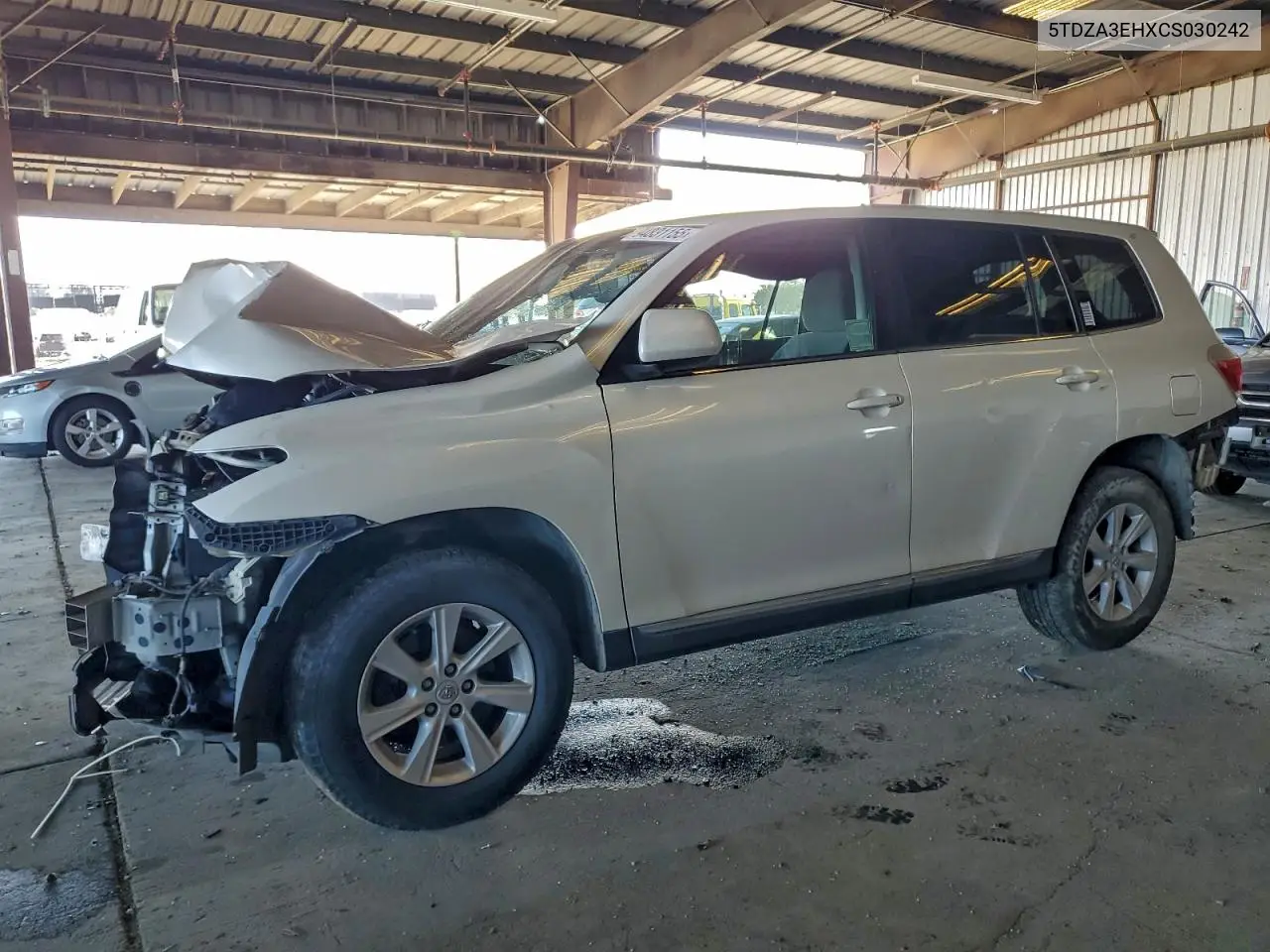 5TDZA3EHXCS030242 2012 Toyota Highlander Base