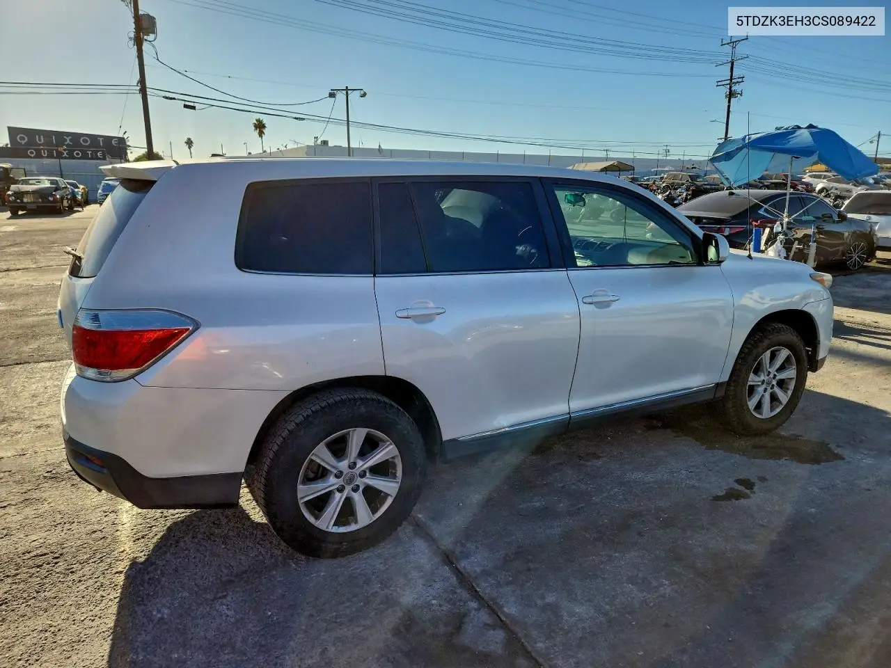 5TDZK3EH3CS089422 2012 Toyota Highlander Base