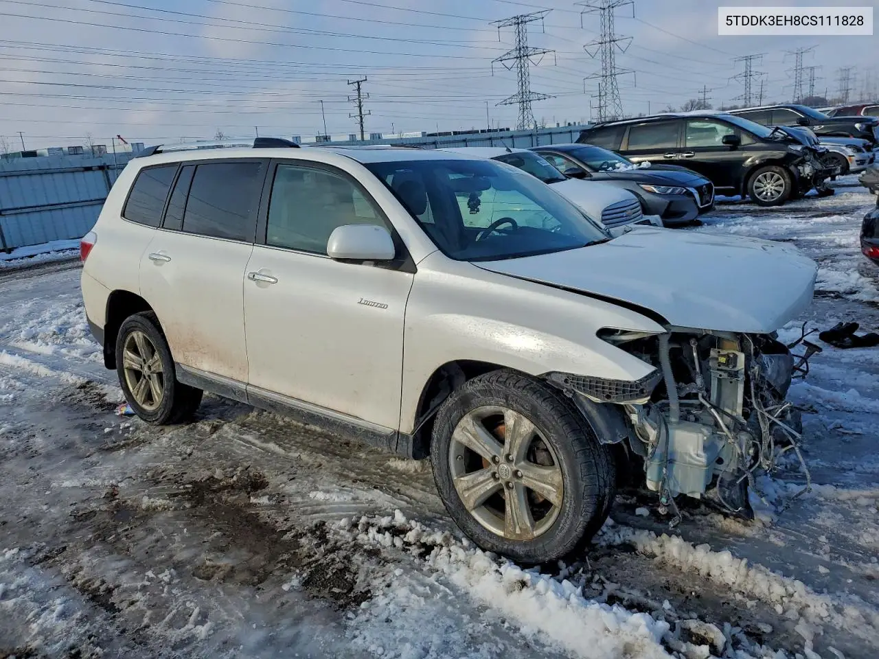 5TDDK3EH8CS111828 2012 Toyota Highlander Limited