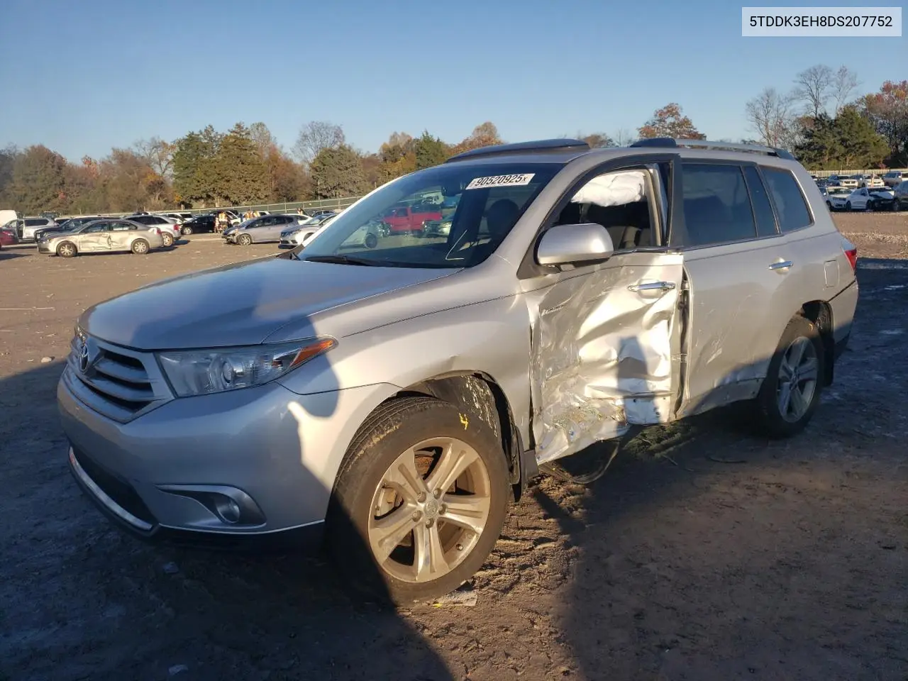 5TDDK3EH8DS207752 2013 Toyota Highlander Limited
