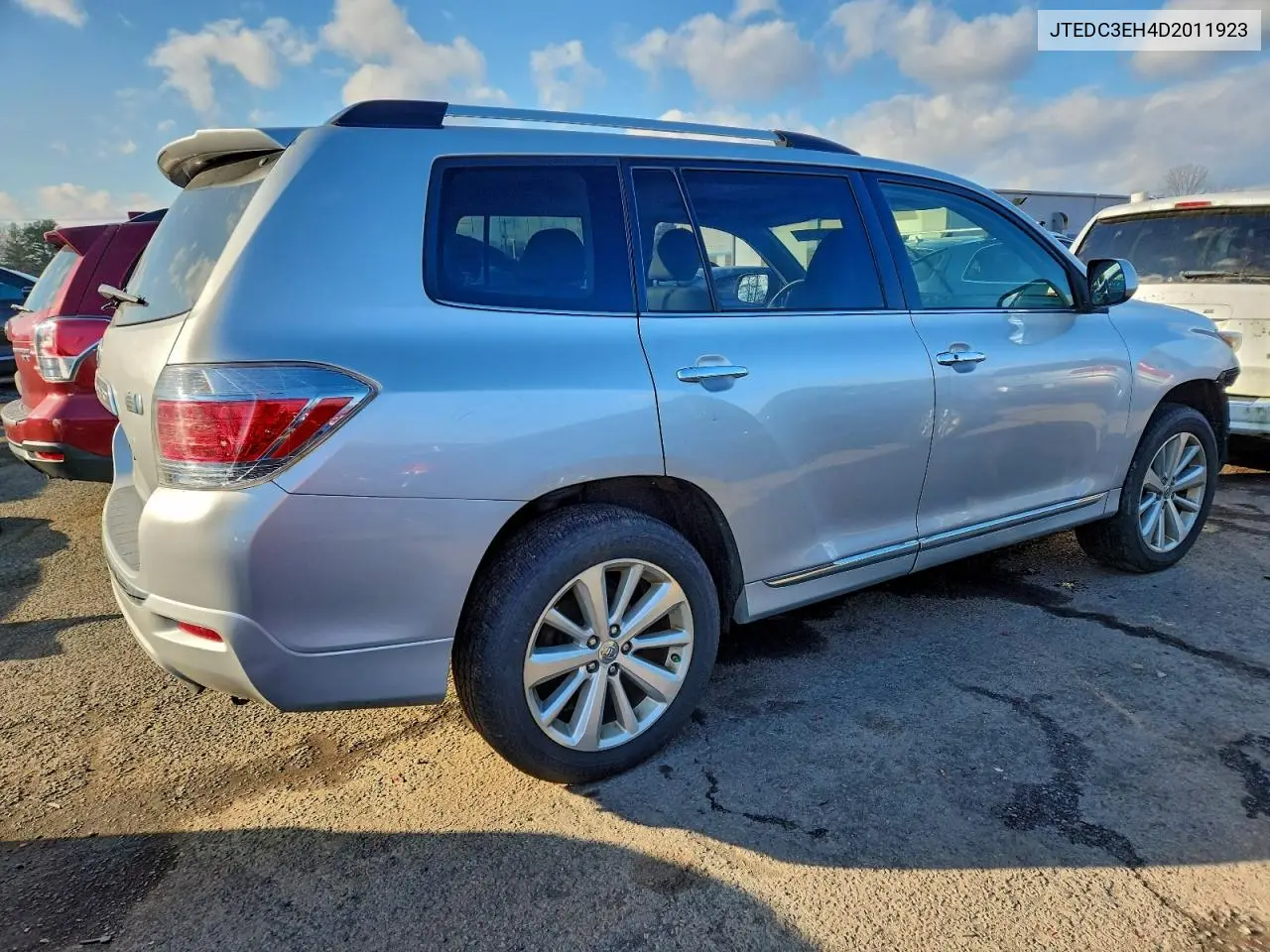 JTEDC3EH4D2011923 2013 Toyota Highlander Hybrid Limited