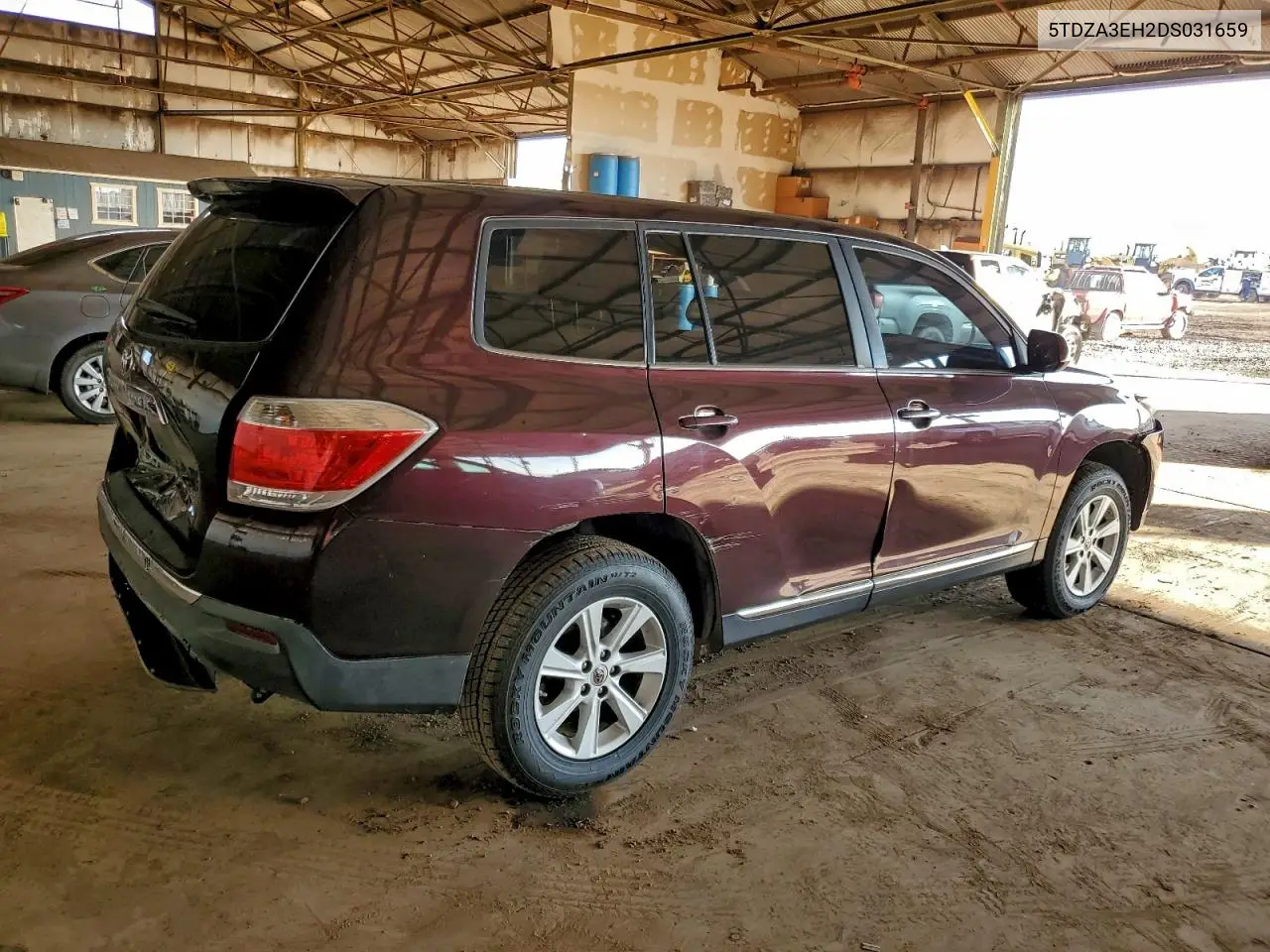5TDZA3EH2DS031659 2013 Toyota Highlander Base