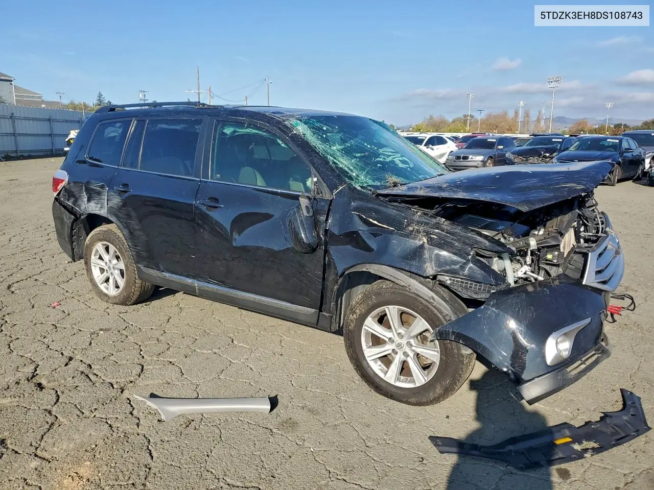 5TDZK3EH8DS108743 2013 Toyota Highlander Base