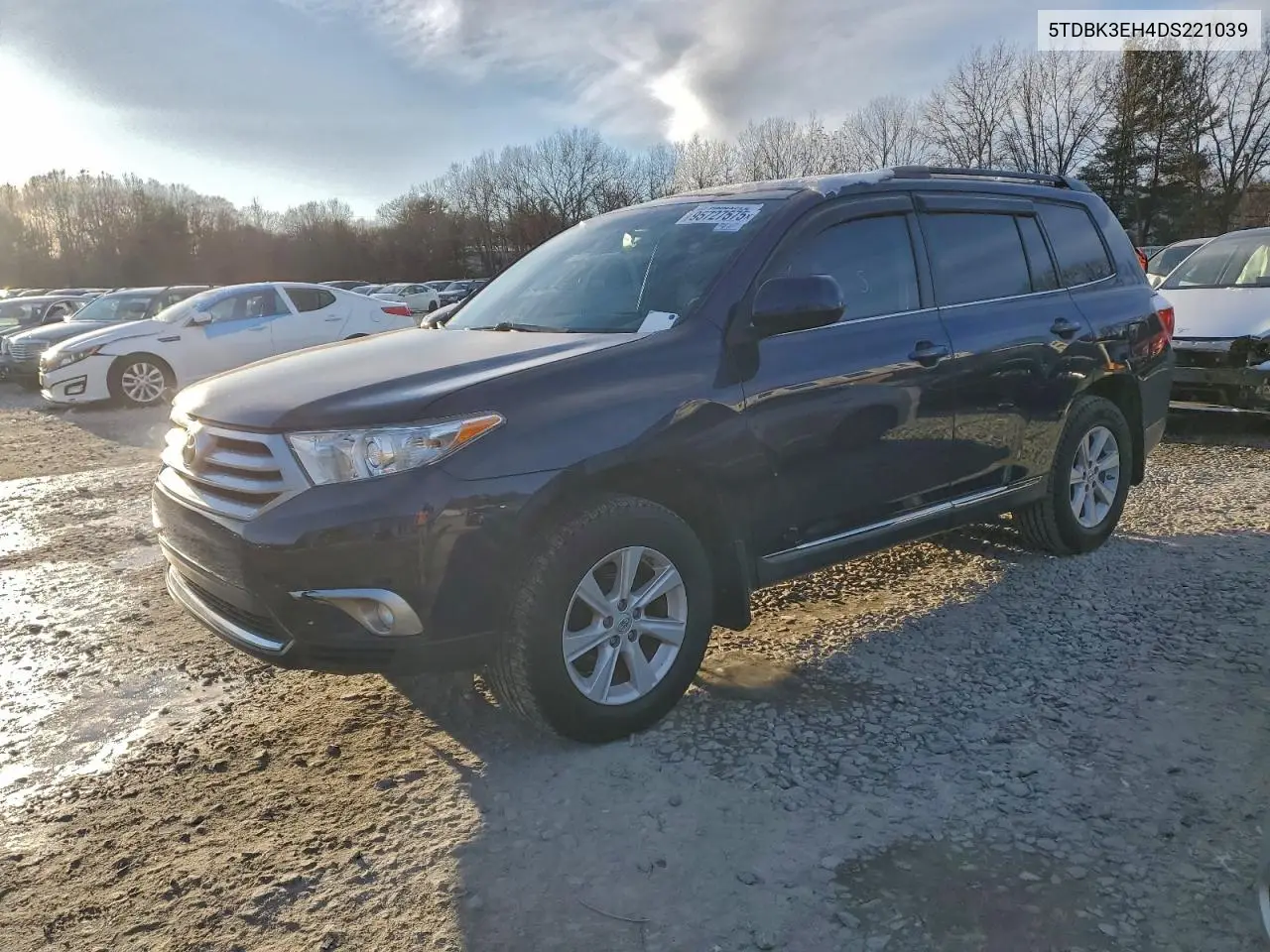 5TDBK3EH4DS221039 2013 Toyota Highlander Base