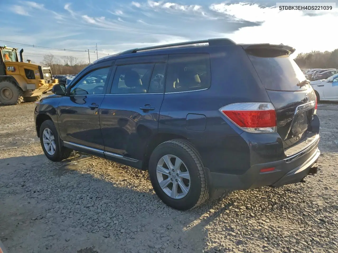 5TDBK3EH4DS221039 2013 Toyota Highlander Base