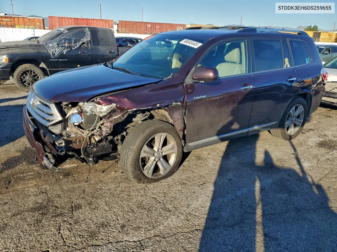 5TDDK3EH6DS259655 2013 Toyota Highlander Limited