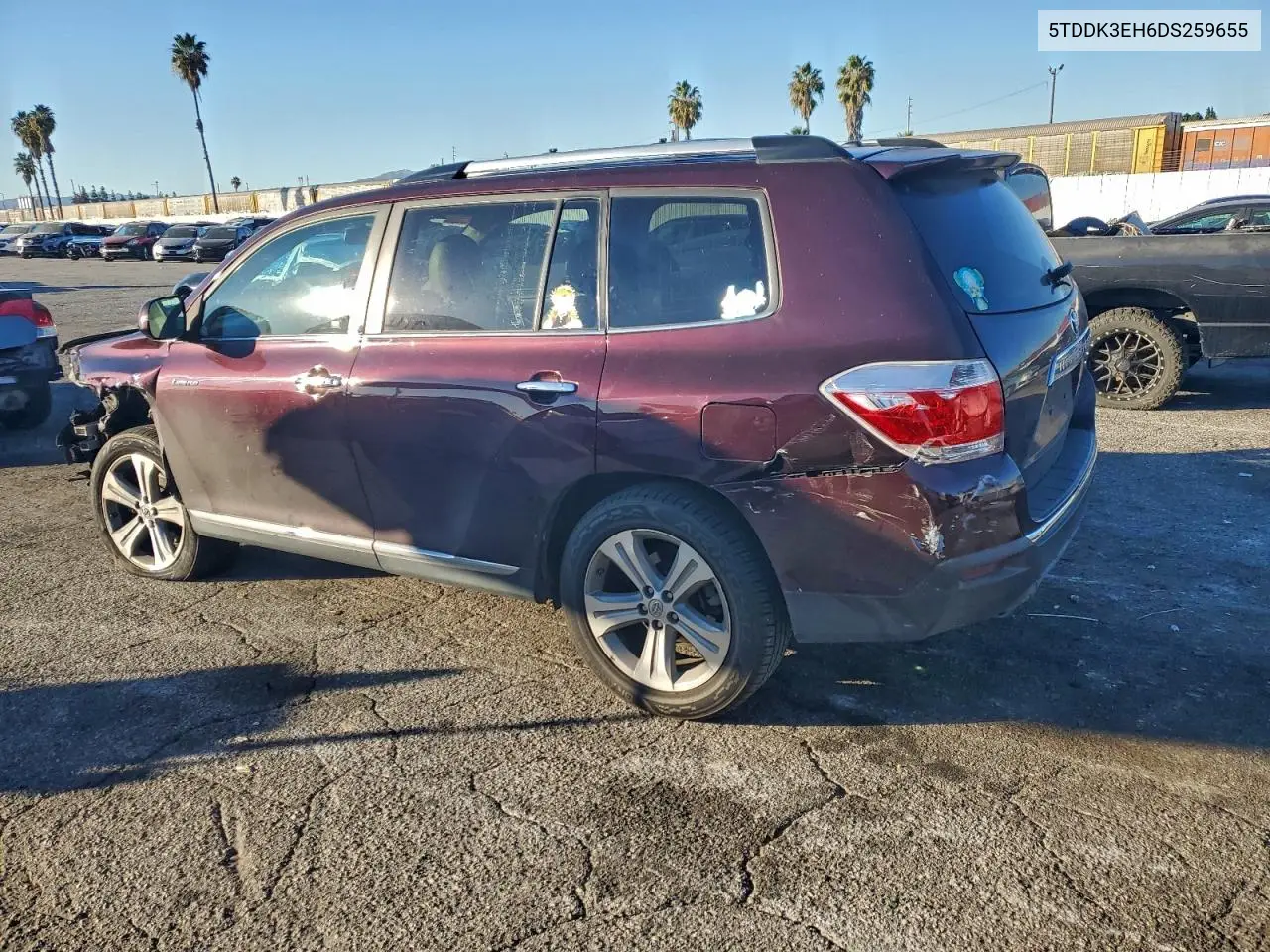 5TDDK3EH6DS259655 2013 Toyota Highlander Limited