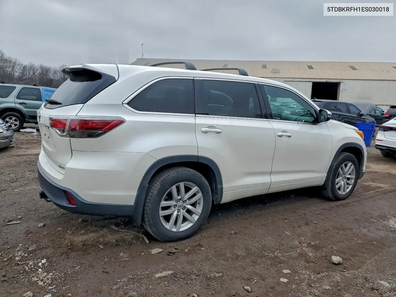 5TDBKRFH1ES030018 2014 Toyota Highlander Le